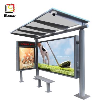 China GUOSE Advertising Bus LED Display Screen Shelter Manufacturers Waterproof Metal Shelter for sale