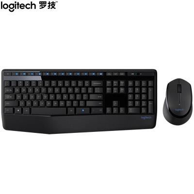 China Logitech MK345 Wireless Full-Size Combo Wireless Keyboard with Palm Rest and Comfortable Right-Handed Mouse - Black for sale