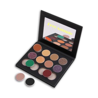 China Hot selling matte palette diy private label eyeshadow vegan sombra paleta shimmer shimmer waterproof matte palette for sale