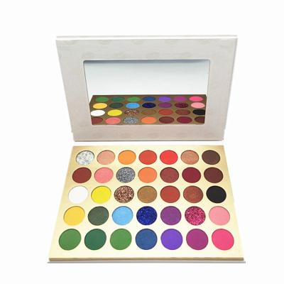 China Brillo sombra de ojos high quality waterproof highly pigmented private labeling cruelty free shimmer matte 35 color eyeshadow buddy eye shadow for sale