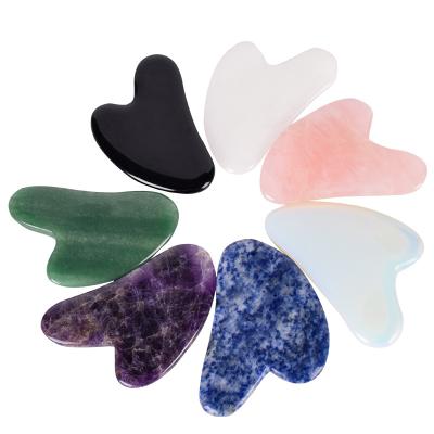 China Private label alat pijat jade gua sha bian stone gua handheld natural custom logo anti-puffiness bian stone sha for sale