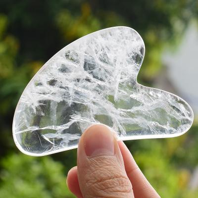 China Handheld Tools Wholesale Good Quality Clear Crystal Body Massager Body Gua Sha Bian Stone Board for sale