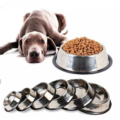 China 6 Sizes Stainless Steel Viable Dog Bowl For Dish Water Dog Food Bowl Pet Feeders Bowls For Dogs Cats for sale