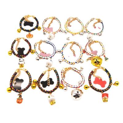 China Viable New Style Manual Pet Collar Pet Collars Bow With Bells Suitable For Dogs Cats Collar Walking Dog for sale