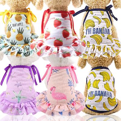 China Summer Viable Dog Clothes Cute Puppy Shirt Strawberry Banana Cat Vest Small Dog Dress Dog T-shirt Pet Clothes for sale