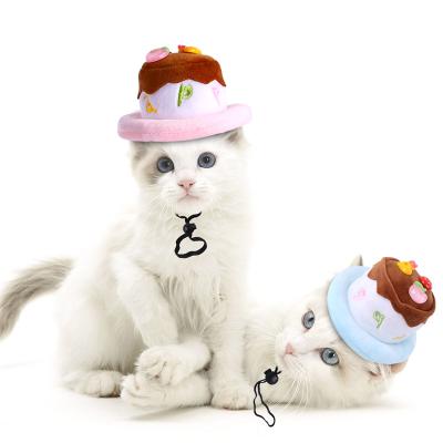 China Viable Cute Dog Pet Hat Birthday Cake Party Headgear Pet Party Costume Headwear Hat Accessories For Puppy Teddy for sale