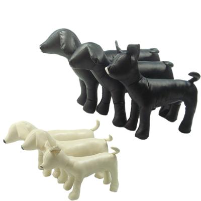 China 1pc Viable PU Leather Dog Mannequins 3 Size Standing Dog Models Toys Pet Shop Display Mannequin for sale