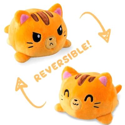 China Lifelike Reversible Cute Plush Dog Toys Double Side Flip Doll Toys Interactive Pet Toys for sale