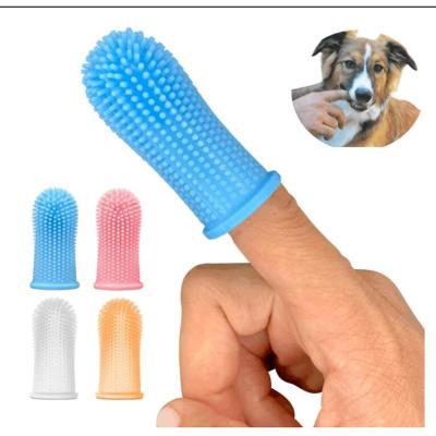 China Viable Dog Cat Cleaning Pet Supplies Toothbrush Tartar Teeth Tool Teddy Dog Brush Bad Breath Pet Finger Toothbrush for sale