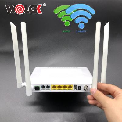 China FTTH XPON GPON EPON ONU DUAL-BAND AC WIFI 4GE WIFI 2TEL CATV USB 2.4G 5G ONU for sale