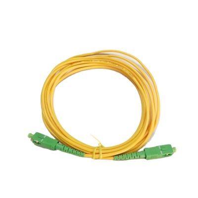 China FTTH Fiber Optic Cable FTTH Patch Cord SC APC Green 0.9mm Connector OLT ONU EDFA 1m 2m 3m for sale