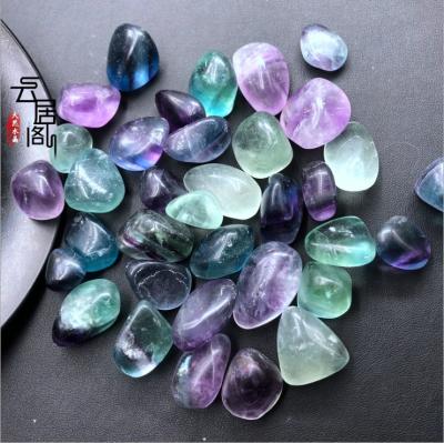 China China Good Quality Natural Semi Precious Stones Polished Irregular Fluorite Tumbled Stone for sale