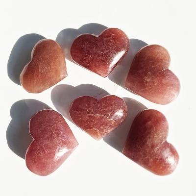 China Wholesale Heart Shaped Quartz Strawberry Crystal Stones from China for sale