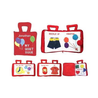 China Educational Toys Quiet Book For Kids Baby Soft Tissue Cloth Book Educational Binding Quiet Toy for sale