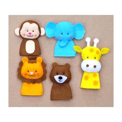 China Soft Cloth Elephant Finger Toy Animal Finger Puppet Soft Plush Toys for sale