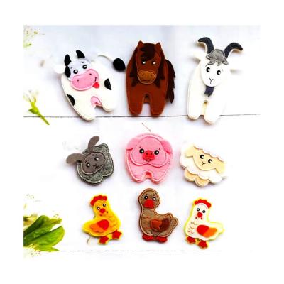 China Cute Fashion Baby Story Cloth Toy Plush Animal Finger Puppet Hand Farm Animal for sale