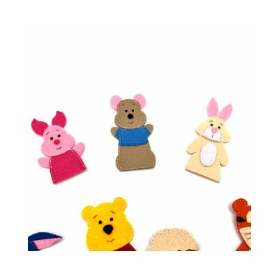 China Cloth Art Finger Puppets Hand Puppets Cloth Family Plush Hand Puppets Toys Parent-child Plush Toys for sale