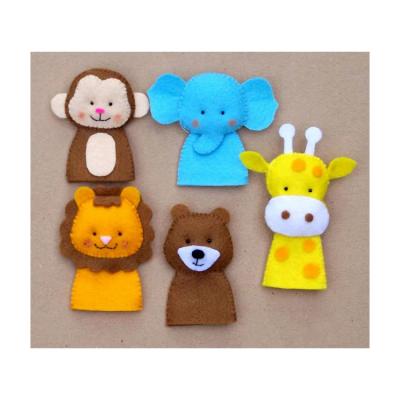 China Cloth Whosale Parent-child Plush Stuffed Children's Nursery Rhyme Finger Puppets For Babies Children for sale