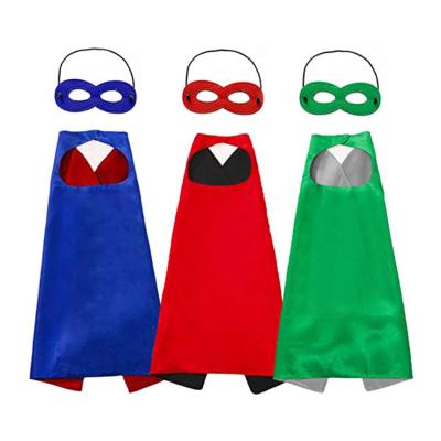 China Dress Up Costume For Kids Superhero Capes Kids Dress Up Suits Superhero Double Side Coats Perfect Gifts For Boys Girls for sale