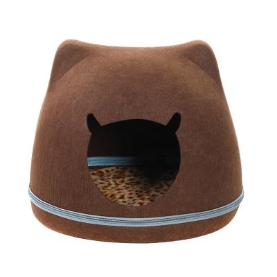 China Windproof Multiple Sizes Warming Indoor Stylish Round Cat Cave for sale