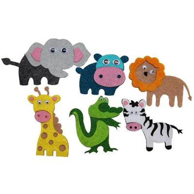 China Soft Toy Children Tent Decoration Hanging Movable Lion Elephant Monkey Giraffe Felt Toys For Hanging for sale