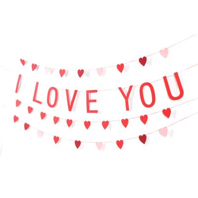 China DIY Eco-friendly Valentine's Day Popular Romantic Ornament Letter Banner Ornament for sale