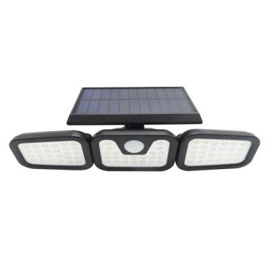 China High Quality Waterproof Mordern 83COB LED 3 Head Solar Motion Sensor Light LED Motion Sensor Wall Light Outdoor Solar Wall Light for Garden for sale