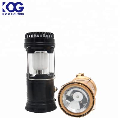 China ABS Solar Light Fan Camping Solar Light 1W 6LED Cool Telescopic Torch Flashinglight for sale