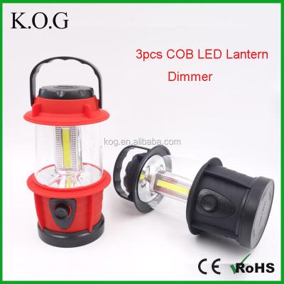 China Battery operated; Rheostat; With Bang Hook COB LED Luminous Outdoor Camping Lantern With Dimmer For Rising for sale