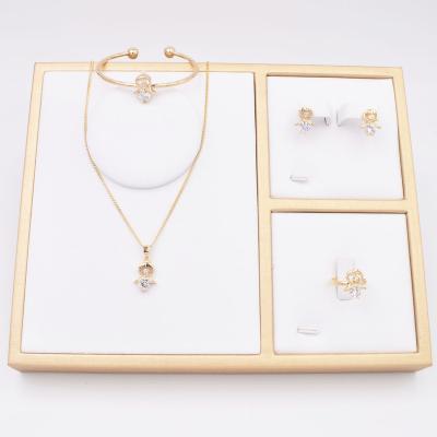 China Wholesale CLASSIC Cute Baby Gold Plated Bracelet Set High Quality Zircon Women Shape Jewelry Angel Pendant BB0002 for sale