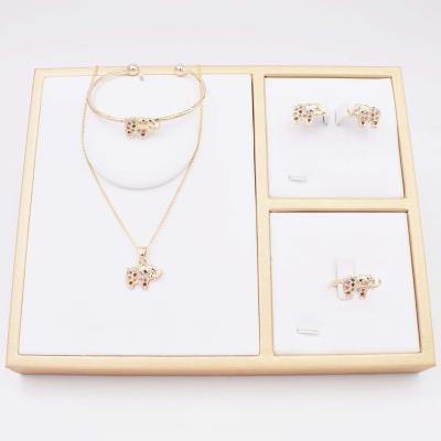 China High Quality Elephant BB0004 Dubai 18K Gold Elephant Pendant Necklace Earring Bracelet Ring Baby Fashion Cute Cute Jewelry Set for sale