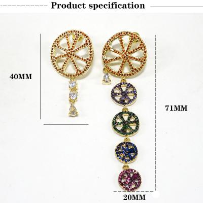 China FASHIONABLE Luxurious Multicolor Irregular Earrings For Women Bridal Wedding Party Dubai Jewelry Gift for sale