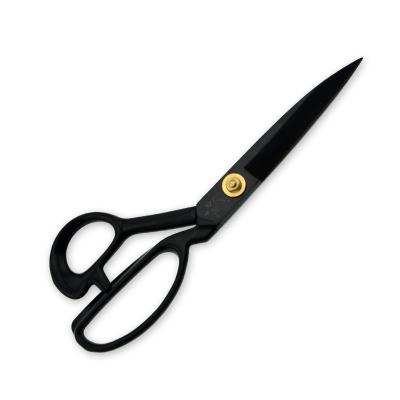 China Embroidery High Grade Carbon Steel Sewing Shears Black Handle Black Scissors for sale