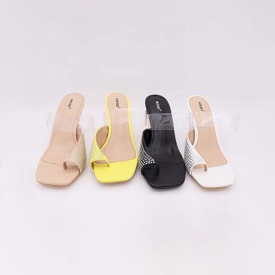 China Fashion Trend Customized New Design Sandals Stiletto High Heel Sandals Summer Women Personalized Outdoor Flip Flops Women's Slippers for sale