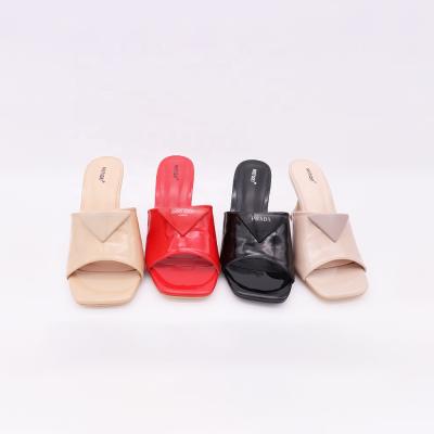 China New Fashion Women's Slippers Summer Wear Summer High Heel Sandals Stiletto Slippers Custom External Open Toe Square Toe for sale