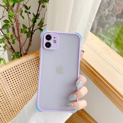 China Corner Four Protect Shockproof For iPhone 12 Pro TPU Shockproof Translucent Matte Phone Case For iPhone 12 Pro 6 Max Plus 7 8 Plus X XS 11 Pro XR Max for sale