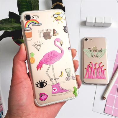 China Soft 3D Printing Custom Design Transparent Clear Cell Phone Case For iPhone 678G 4.7 Universal for sale