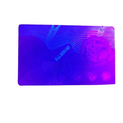 China Blank Graphic customization Encoding Factory Numbering uv ID card ovi laminate sheet for sale