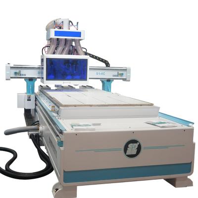 China Building Material Shops High Precision Intelligent Drilling And Cutting CNC Wood Carving Router for sale