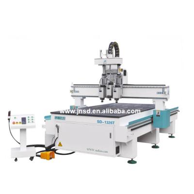 China ATC Three Process Single Head Woodworking Machine 1325-3 CNC Woodworking Engraving Machine /1325 Three Process Multi Head Cheap CNC Router for sale