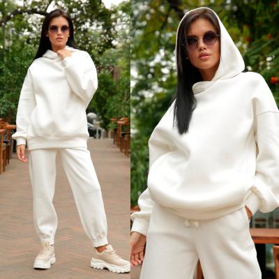 China Women Breathable Sweatshirts Fleece Pant Hoodies Sweatshirts Set Women Sport Wear Suits Hooded Tracksuit Breathable Tracksuit Pullovers for sale