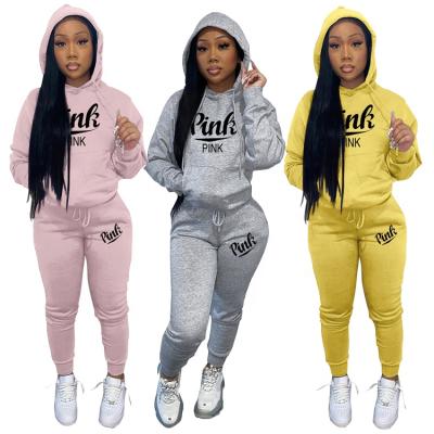 China 2021 QUICK DRY Casual Printing Gym Jogger Suit Ladies Fall Crop Tops Women Pants 2 Piece Set Women Two Piece Set for sale