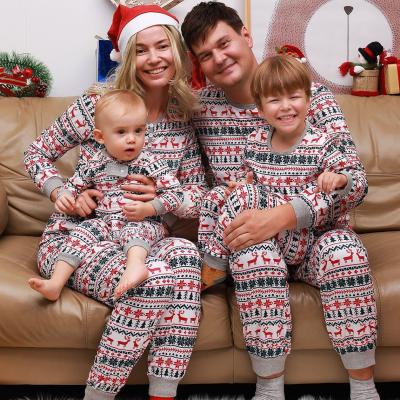 China 2021 New Christmas Breathable Parent-child Pajamas Women Home Set Christmas Sleepwear for sale