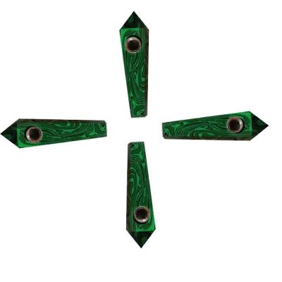 China China Wholesale Synthetic Malachite Smoking Tube Hot Sale High Quality Crystal Stone Stone Gift for sale