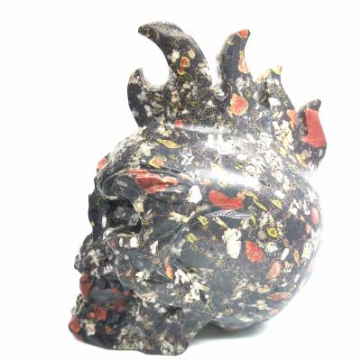 China National Geo Crafts Wholesale Natural Crystal Skulls Hand-Carved Crafts Skulls Prophecy Skulls Folk Crafts for sale