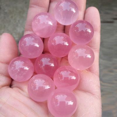 China China Wholesale Natural Polished Crystal Rose Quartz Ball Healing Quartz Pink Spheres For Home Decoration for sale