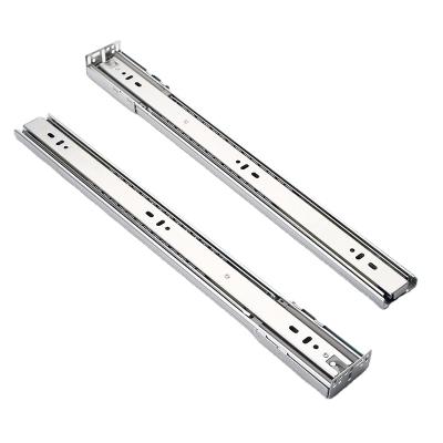 China Modern American Type 3 Folds Full Extension Channel Ball Bearing Telescopic Drawer Slides for sale