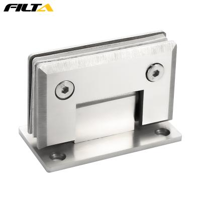 China Filta Glass Hinge Wall To Wall 90 Degree Glass Door Shower Glass Hinges Bathroom Circular Corner Pivot Flange for sale