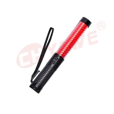 China Battery/Guides Safety 30cm Traffic Baton LED Flashing Light Plastic Parking Stick Rechargeable for sale