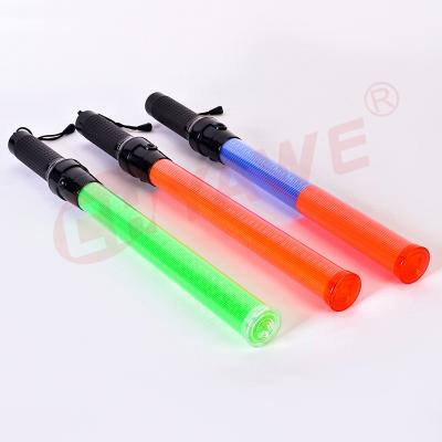 China Battery Safety 54cm Rechargeable Plastic Traffic Baton LED Flashing Light Stick / Rechageable Traffic Warning Baton for sale